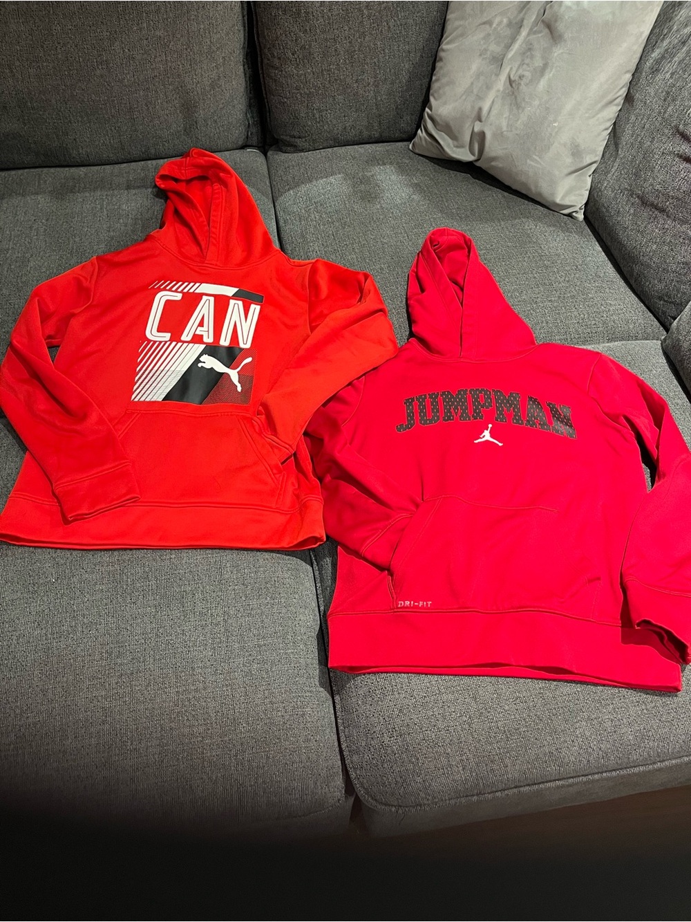 Puma and Jordan Hoodies (2 Youth Large 12-13yrs)